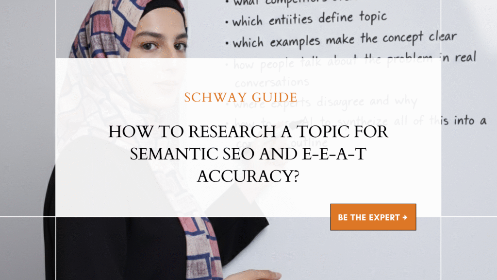 How to Research a Topic for Semantic SEO and E-E-A-T Accuracy By Kiran Yahya